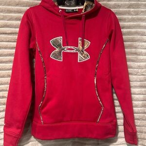 Under Armour Red Hoodie with Camo Accents